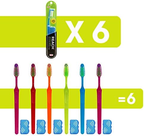 Reach Crystal Clean Toothbrush, Firm Bristles, 1 Count, Pack of 6