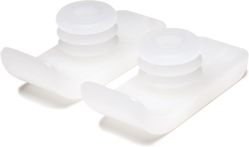 Lumex Walker Glide Skis, Rubber Feet for 1" Walkers, 1 Pair, White, 603210R