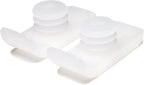 Lumex Walker Glide Skis, Rubber Feet for 1" Walkers, 1 Pair, White, 603210R