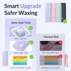 Waxfans Smart Wax Roller Kit – Roll-On Wax Kit for Women & Men, At-Home Waxing Kit for Body & Legs Hair Removal, Includes 2 Wax Refills & 50 Wax Strips, Easy & Smooth (Purple)