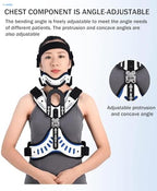 Head Neck Chest Orthosis, Adjustable Height Full Spine Immobilizer, Knob Adjustment/Removable, for Relieves Muscle Tension/Improves Back Posture