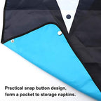 AIEX Adult Bibs for Eating Men Bow Tie Pattern Machine Washable Clothing Protectors with Crumb Catcher for Elderly Men