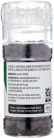 Amazon Fresh, Black Pepper Grinder, 2.2 Oz