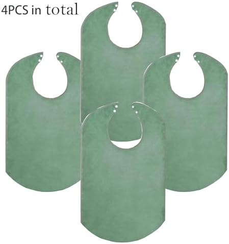 4 Pack Adult Bibs for Men and Women, Adult Bibs for Elderly,Towel bibs for Special Needs Adults