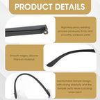2 Pairs Universal Glasses Arms Legs Replacement, Glasses Repair/Tightenin Kit, Glasse Temple Replacement with Screws, Screwdrivers, Nose Pads(2 Kinds, Black)