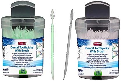 Oral Care Dental Brush Teeth Pick Plastic Teeth Floss Toothpick, Interdental Brush (300 Count 1 Box)