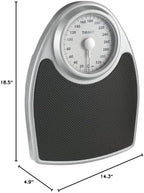 Thinner by Conair Scale for Body Weight, Analog Bathroom Scale in Black
