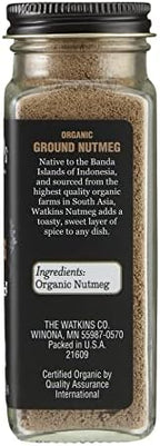 Watkins Gourmet Organic Spice Jar, Ground Nutmeg, 2 8 Ounce