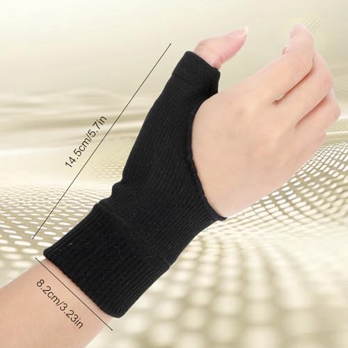 ElevateTech Thumb Arthritis Compression Gloves Thumb Compression Sleeve Elastic CompressionSleeves Breathable Wrist Support Brace Fingerless Glove for Women and Men 2Pcs