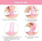 4 Pcs Silicone Facial Cupping Therapy Set Vacuum Massage Cup Kit Body Cupping Cup Set for Face Neck Back Eyes Massage Vacuum Cans Suction Anti Cellulite Massager,Anti-Aging Beauty Tool