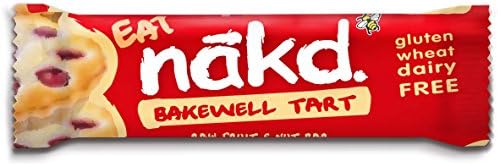 Nakd Bars, Bakewell Tart Raw Fruit and Nuts, Gluten Free, Vegan, 18 Count