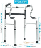 Folding Walker with Wheels,Stand-Up Aid,Portable,Lightweight,Aluminum Alloy