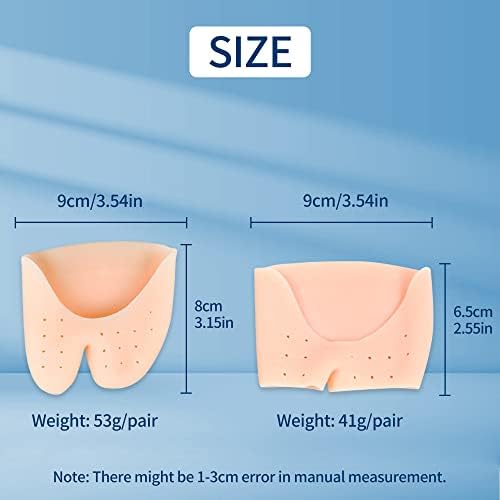 2 Pairs Gel Toe Caps Protectors Silicone Toe Sleeves Metatarsal Pads Ball of Foot Cushion Soft Forefoot Cushioning for Men Women Toe Sleeves Guards for Pain Relief