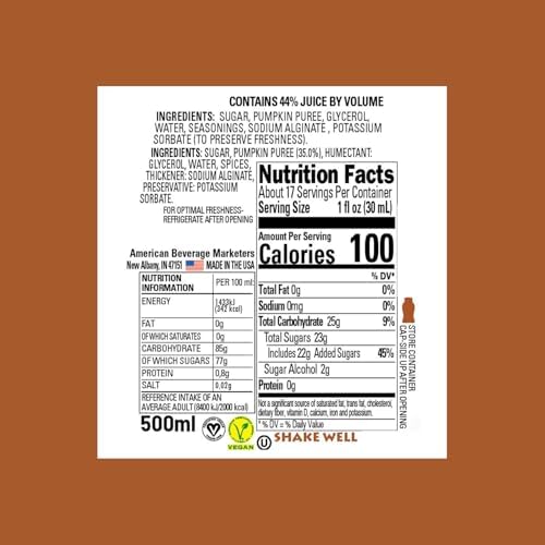 Pumpkin Reàl Infused Exotics, Pumpkin Spice Puree Infused Syrup, 16.9 FL OZ Squeezable Bottle (Pack of 3)
