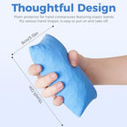 2PC Palm Protector Filled with PE Hose, Hand Contracture Cushions Made of Blue Breathable Fabric, Finger Grip with Elastic Band for Stroke Hand, Arthritis Parkinson Dementia