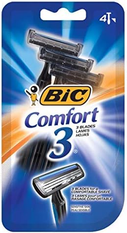 Bic Shaver Mens Comfort 3 (4 Count) (Pack of 6)