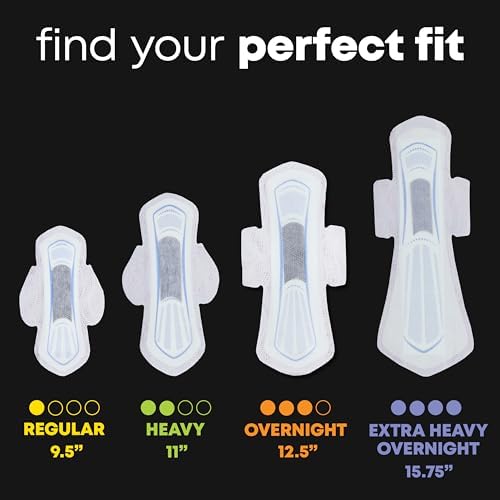 U by Kotex Balance Ultra Thin Pads with Wings, Regular Absorbency, 50 Count (Packaging May Vary)