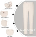 Mens Linen Suit 2 Piece Casual Suits for Men Summer Beach Groom Wedding Suit Linen Blazer Pants Set