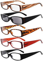 Eyekepper 5 Pairs Reading Glasses for Women Reading Inlcude Reader Sunglasses Reading Eyeglasses