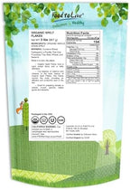 Food to Live Organic Spelt Flakes, 2 Pounds - Rolled Spelt Made from Whole Grain Non-GMO Berries, Uncooked, Raw Whole Foods, Vegan, Kosher, Bulk, Great for Breakfast Cereal and Granola.