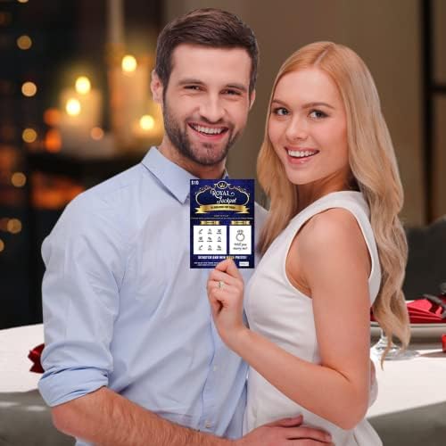 2 Will You Marry Me Proposal Lottery Ticket Scratch Off Cards - Fun and Unique Marriage Proposal Idea, Fake Lotto Scratcher for Wedding Proposal
