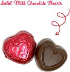 Chocolate Heart Candy, Wedding Favors, Individually Wrapped Red Foil Milk Chocolate Hearts 16 Ounce, Red Candy (About 45 Pieces)