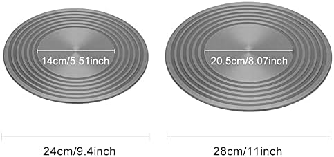 CALIDAKA Heat Diffuser 9/11inch Aluminum Induction Diffuser Plate,Reducer Flame Guard Simmer Ring Plate Non-Stick Hob Ring Plate for Gas Stove Glass Cooktop Converter Coffee Milk
