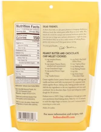 Bob's Red Mill Millet Flour, 20-ounce (Pack of 1)