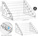 YEXEXINM 2 Pack 7 Tier Essential Oil Organizer,Clear Essential Oil Holder,Essential Oil Storage Shelf,Essential Oil Collection Display Rack Organizer Holds 5ml 10ml 15ml 30ml Essential Oils