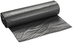 Inteplast Group High-Density Interleaved Commercial Can Liners, 45 gal, 22 microns, 40" x 48", Black, 25 Bags/Roll, 6 Rolls/Carton