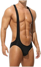 Men's Leotard Underwear Sexy One-Piece Bodysuit Lingerie Stretch Jockstrap Wrestling Singlet Thong Jumpsuits