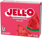 Jell-O Gelatin Dessert Mix, Watermelon, Artificially Flavored, Fat Free, Quick & Easy Dessert, 3 oz (Pack of 3)