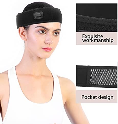 Heated Head Wrap, 5V Electric USB Heating Pad for Neck and Head, 3 Gears Temperature Adjustment Heated Headband for Relieving Migraine, Tension Headache, Headache