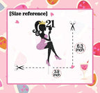 Lady Happy 21st Birthday Cake Topper, Makeup High Heel Fashion Themed Party Supplies,Time to Legal, Birthday Queen 21st Sexy Party Decoration Supplies for Women, Black and Pink Glitter