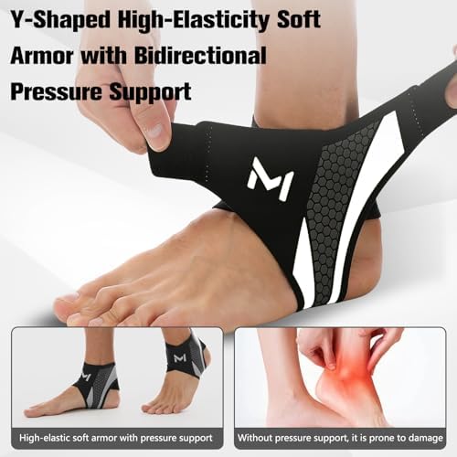 Ankle Brace for Men & Women, Ankle Brace Compression Support Stabilize, Lace up Ankles Sock,Basketball Ankle Stabilizer, Foot Ankle Orthopedic Grade Tendonitis Protection (Purple)