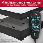 Jumbl Vibrating Mattress Massager for Bed – 4-Zone Sleep Therapy Pad with Adjustable Intensity & Timer, Relaxation Massage for Stress Relief and Better Sleep