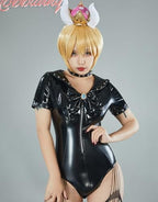 Mobbunny Women Bodysuit Skirt Set With Socks Romper Onesie Button Crotch Daily Halloween Clubwear