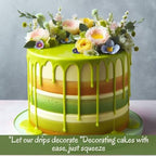 Confect Lime Green Edible Cake Chocolate Drip | Pre-Made Frosting Drip for Cakes, Cupcakes, Donuts & Desserts | Christmas, Birthday & Holiday Decoration | Easy-to-Use Edible Drizzle Icing – 3.71 Oz