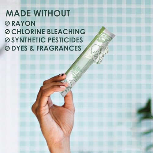 L. Cotton Tampons Regular/Super Absorbency Multipack, Free from Chlorine Bleaching, Pesticides, Fragrances, or Dyes, 42 Count x 2 Packs (84 Count Total)