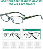 Eyekepper 4 Pack Ladies Fashion Reading Glasses - Polka Dots Design Small Lens Readers for Women Reading +1.75