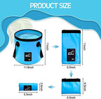 Tessco for you 4 Pcs 20L Collapsible Bucket with Handle 5 Gallon Portable Folding Bucket Foldable Water Container for Camping Hiking Fishing Beach Car Washing (Blue, Yellow, Orange, Black)