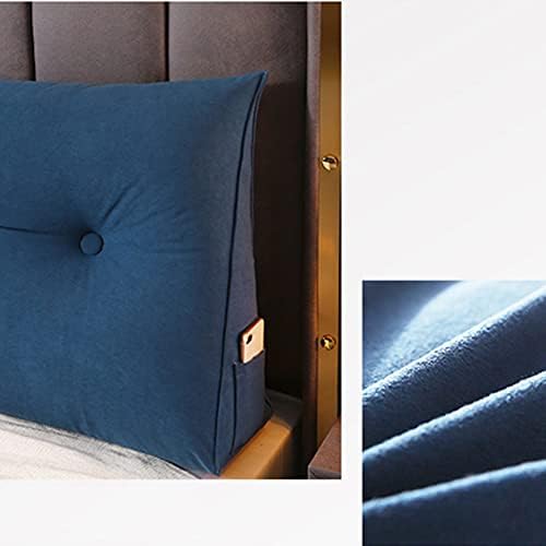 Reading Wedge Pillow, Triangular Rest Large Bolster Cushion Positioning Support Wedge Headboard Lumbar Cushion, with Removable Cover, for Day Bed & Bunk Bed,G,150 * 50 * 20cm