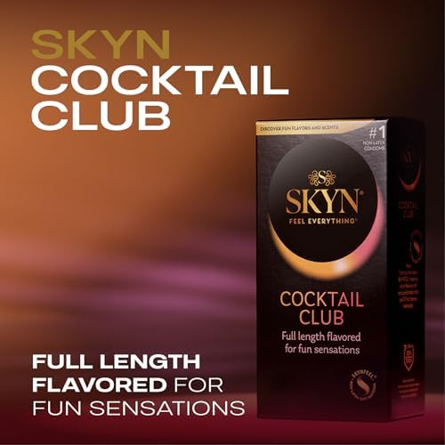 SKYN Cocktail Club Flavored Latex-Free Lubricated Condoms, 36 Count