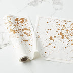 Linen Printed Luncheon Napkin - 8.0 x 8.0 in - 12 units per roll - Golden Splash