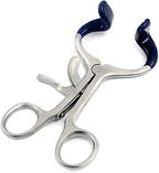 Dental Molt Mouth Gag 4.5" Dip Blue Orthodontic Oral Opener Stainless Steel Dental Instrument