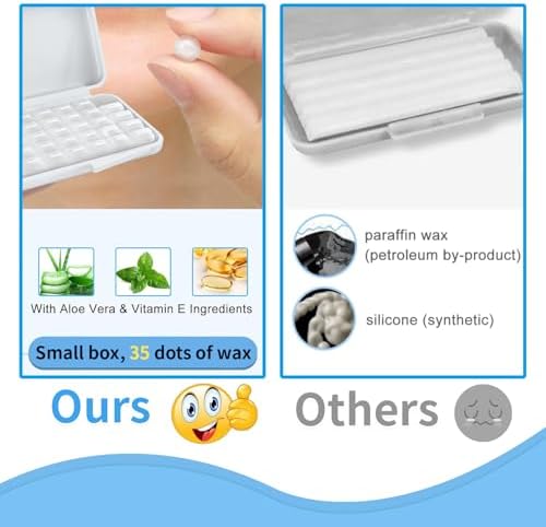 Orthodontic Wax for Braces,Dental Wax for Braces,6 Boxes Braces Wax Applicator Tool