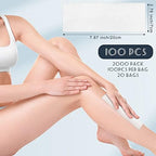 Tudomro 2000 Pcs Large Non-Woven Body Strips for Epilating and Waxing - 2.8 x 7.9 Inch Wax Paper for Women and Men, Arms, Legs, Armpit Hair Removal, White
