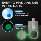Urinals for Men Glow in The Dark Lid by Tilcare (1 Pack) - 32oz/1000mL Thick Plastic Mens Bedpan Bottle with Screw-on Lid - Spill Proof Portable Pee Bottles - Travel Urine Collection Containers