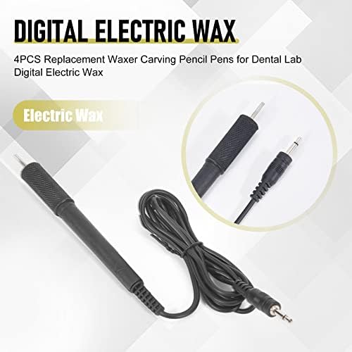 4PCS Replacement Waxer Carving Pencil Pens for Dental Lab Digital Electric Wax, Black