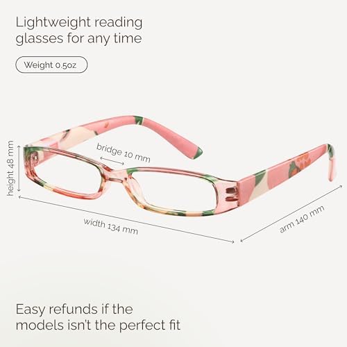 Gaoye 4-Pack Readers for Women, Blue Light Blocking Reading Glasses, Stylish Reading Glasses for Women in 4 Patterns